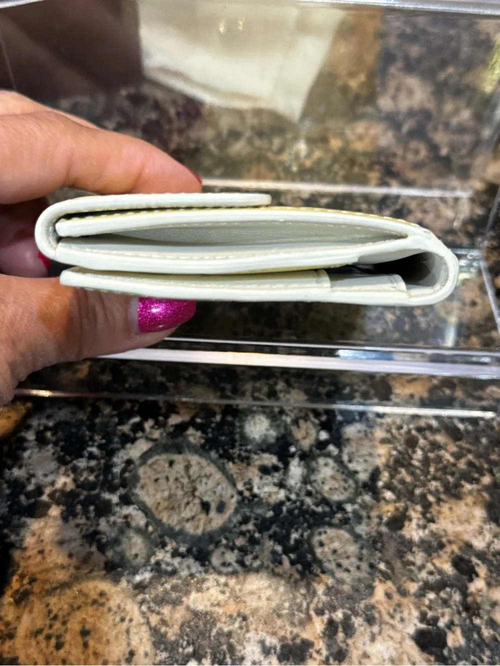 Louis Vuitton Pale Yellow Vernis Compact Flap Wallet